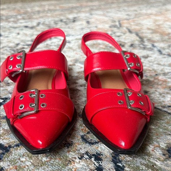 Wild Fable Bold Red Slingback Flats NWOT Sz 8 - Picture 3 of 7